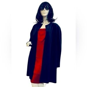 Maria Pinto M2057 Peefer Blue Long Sleeve Coat